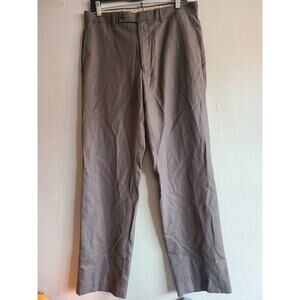 Men's size 33"x 32" Calvin Klein gray subtle plaid dressy pants straight leg